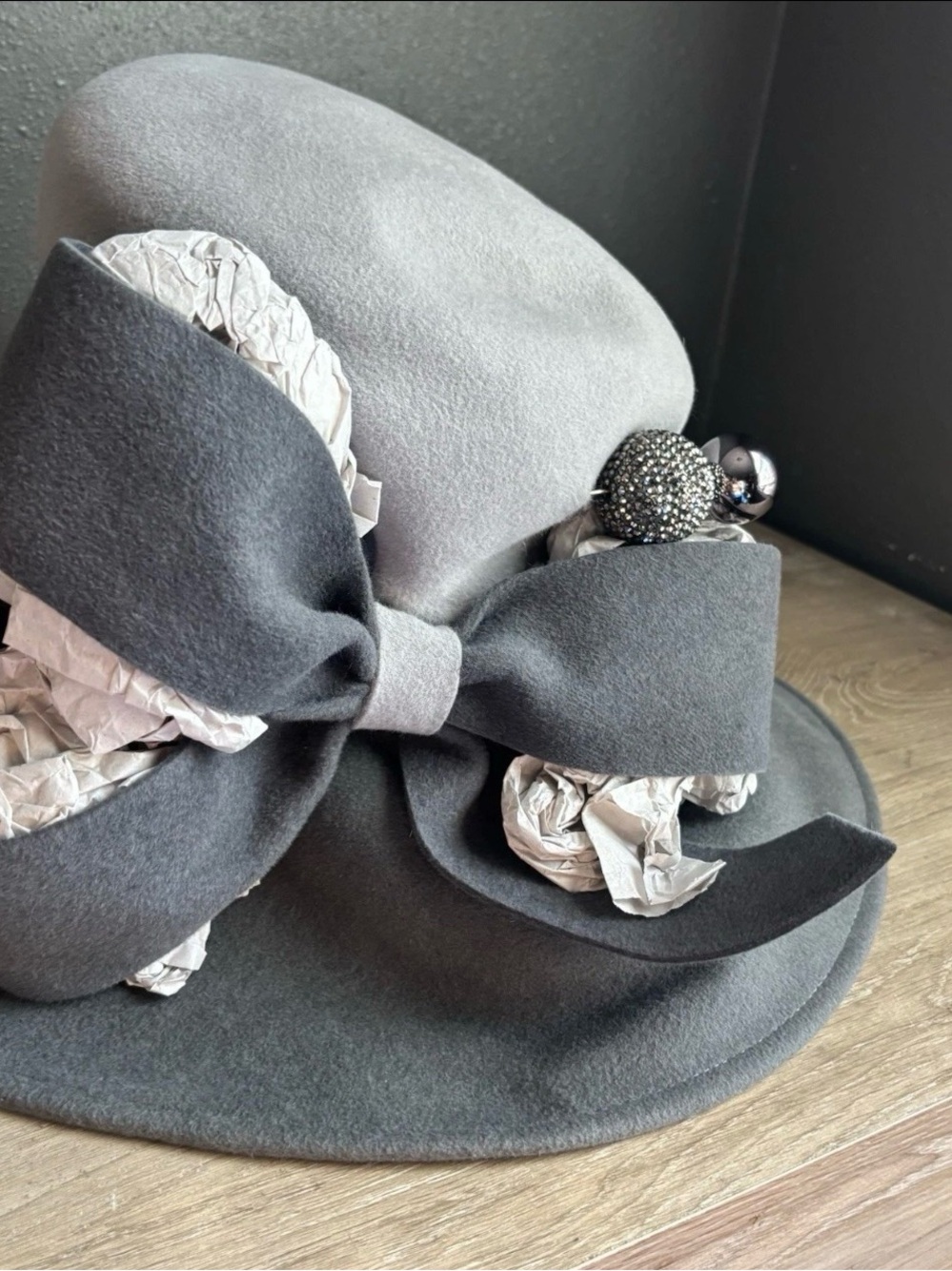 shellie mcdowell millinery GrayWool Church Hat